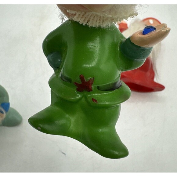 Vintage Elf Dwarf Ornaments Figures Christmas Decor Figurines 3” RARE - Picture 14 of 15
